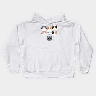 Tabby cats rule Kids Hoodie